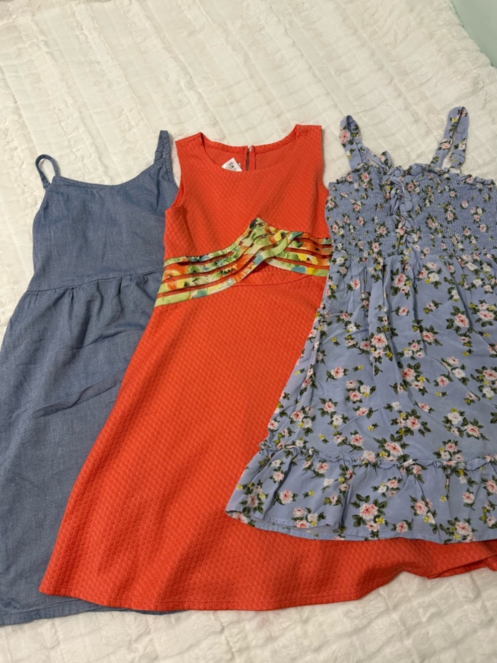 3 Like new dresses,  little girl size 10/12.  Old Navy, Bonnie Jean.